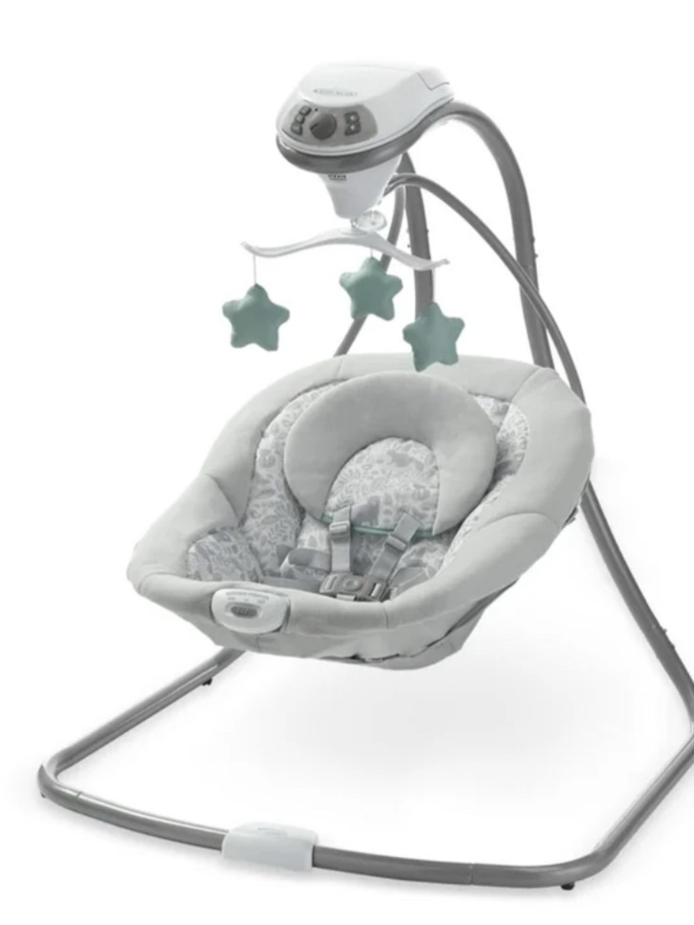Graco Simple Sway Baby Swing with Adjustable Speeds and Plush Seat, Ivy